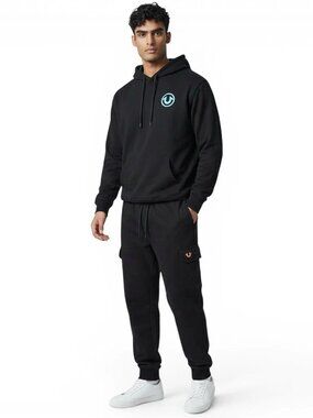 True Religion 2 Piece Matching Sweatsuit Set Men's Size M Fleece Tracksuit NWT